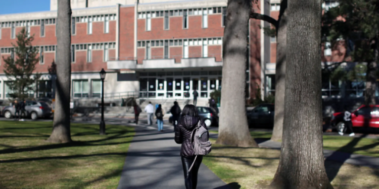 The proportion of Black students enrolling at Amherst College this fall declined to 3% from 11% the previous year- Nathaniel Brooks for The New York Times.