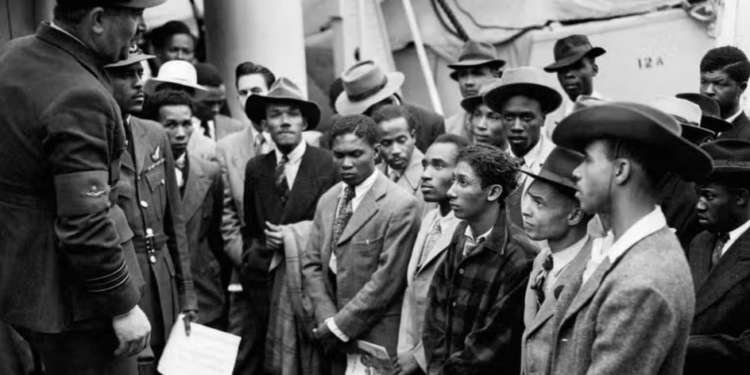 A historical photograph of Jamaican immigrants arriving in the UK in 1948. PA Wire/PA Images