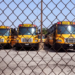 According to a new report from the GAO, Black girls experienced the highest rates of "exclusionary discipline," including suspensions and expulsions. In the image above, school buses are seen parked at a service yard in Chicago last year. (Scott Olson/Getty Images)