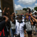 Attendees gather for a Black Voters Matter event outside First Baptist Church Capitol Hill in Nashville, Tennessee, on June 20, 2021.