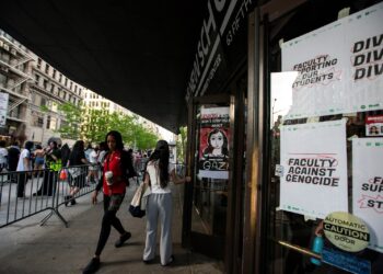 New York hosts first US faculty-led Gaza protest encampment at The New School