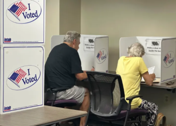 On September 20, voters in Alexandria, Virginia, began casting their ballots as early voting opened [Nathan Ellgren/AP Photo].