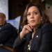 Sen. Kamala Harris, D-Calif., and Sen. Cory Booker, D-N.J., left. (AP Photo/J. Scott Applewhite)