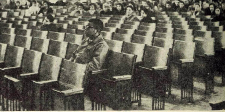 Photograph by an unknown creator. Provided by the Southern School News Collection, Civil Rights Digital Library, University of Georgia. The newspaper is in the public domain. View the full newspaper.