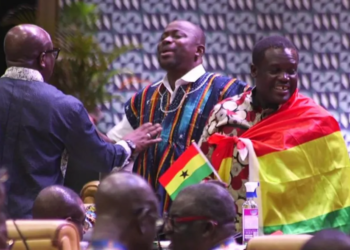Members of Parliament from the National Democratic Congress sang songs in the chamber, asserting that they now held the majority.