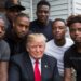 An AI-generated image seemed to depict Trump sitting among a group of Black men.