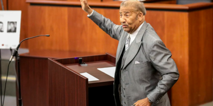 Simon Bouie attended a hearing in Columbia, S.C., on Friday, where his record was cleared following his 1960 arrest for sitting at an all-white lunch counter in South Carolina. (Jeffrey Collins/AP)