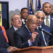 Rep. John Lewis (D-Ga.) endorsed Hillary Clinton alongside the Congressional Black Caucus Political Action Committee on February 11, 2016. The endorsement event was captured in a photograph by J. Scott Applewhite for the Associated Press.
