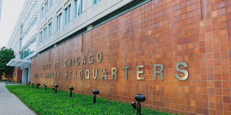 Chicago Police Department Headquarters, located at 3510 S. Michigan Ave. (Michael Izquierdo / WTTW News)