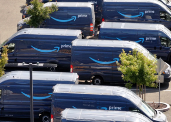 Amazon Prime delivery truck. Photo by David Paul Morris, captured for Bloomberg via Getty Images.