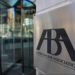 A sign is displayed outside the American Bar Association (ABA) headquarters in Washington, D.C., on May 10, 2021. (REUTERS/Andrew Kelly/File Photo)