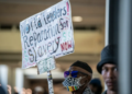 Walter Forster, a Los Angeles resident, participates in a California Reparations Task Force meeting at the California Science Center in Los Angeles on September 23, 2022. (Photo by Pablo Unzueta for CalMatters)
