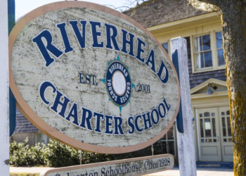 The Riverhead Charter School located on Middle Country Road in Calverton, captured on April 10, 2014. (Photo credit: Randee Daddona)