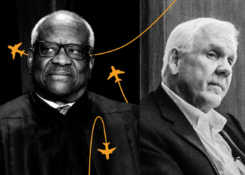 Photo illustration by ProPublica. Source images: Eric Lee and Chris Goodney/Bloomberg via Getty Images.