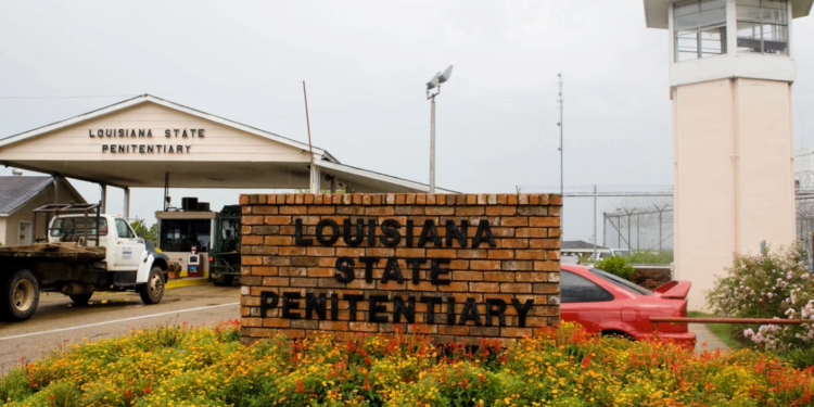 The main security gate of the Louisiana State Penitentiary, also known as Angola Prison, the largest high-security prison in the United States. (Photo by Judi Bottoni/AP)
