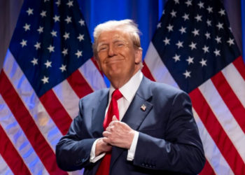 President-elect Donald Trump is seen arriving to address a meeting of the House GOP conference in Washington on November 13, 2024. (AP Photo/Alex Brandon)