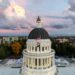 alifornia state capitol dome at dusk