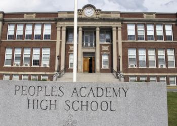 This photo, taken on June 28, 2016, shows People’s Academy High School in Morrisville, Vermont. (AP Photo/Lisa Rathke, File)