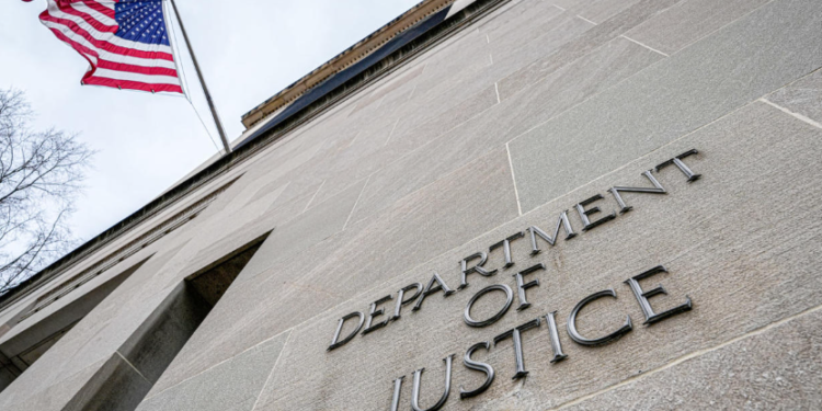 The U.S. Department of Justice headquarters in Washington, D.C., photographed on January 20, 2024.