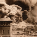 Buildings engulfed in flames in Tulsa, Oklahoma, June 1921. (Universal Images Group via Getty Images)