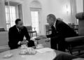 President Lyndon B. Johnson speaks with Martin Luther King Jr. in the Oval Office, December 1963. (Photo courtesy of the LBJ Library)