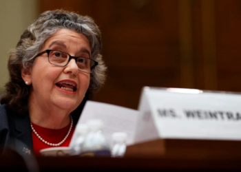 U.S. Federal Election Commission Commissioner Ellen Weintraub testifies before Congress on Capitol Hill. © 2018 The Associated Press. All rights reserved.