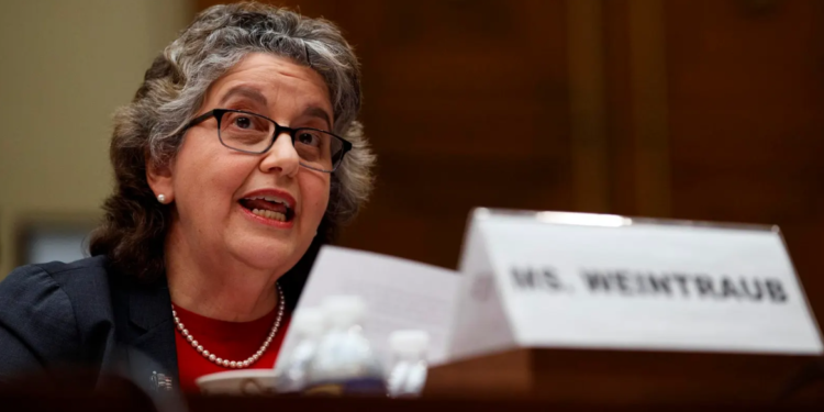 U.S. Federal Election Commission Commissioner Ellen Weintraub testifies before Congress on Capitol Hill. © 2018 The Associated Press. All rights reserved.