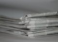 folded newspapers