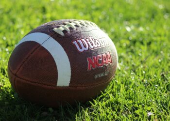 close up of a football