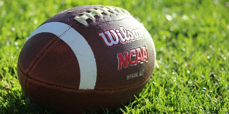 close up of a football