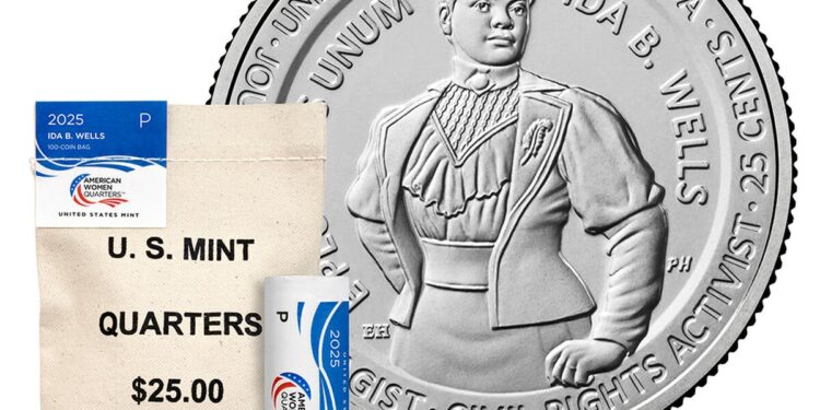 Ida B. Wells, honored by the U.S. Mint with a quarter as part of the American Women Quarters Program