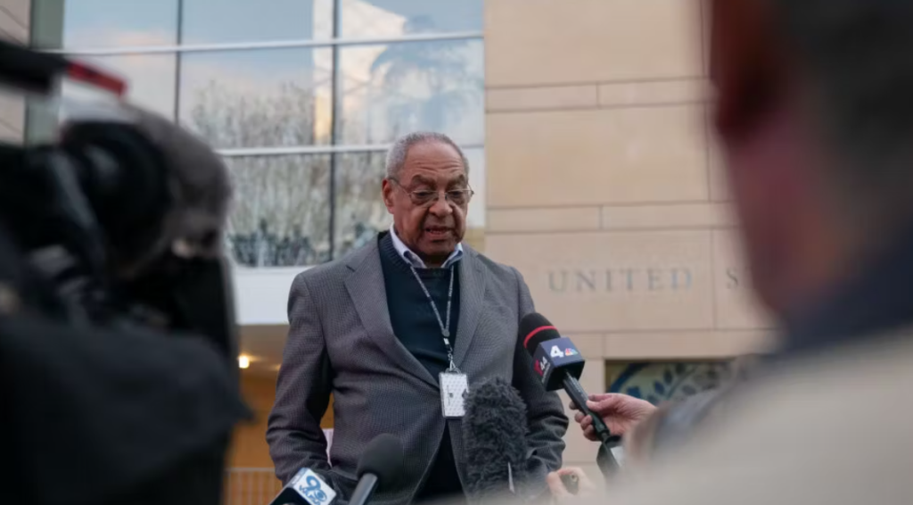 Former U.S. Institute of Peace President George Moose (Photo by Stefani Reynolds/Bloomberg via Getty Images)
