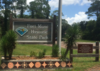 The entrance of Fort Mose Historic State Park in St. Augustine, Florida. (Photo by Justin Waters/Wikimedia Commons)