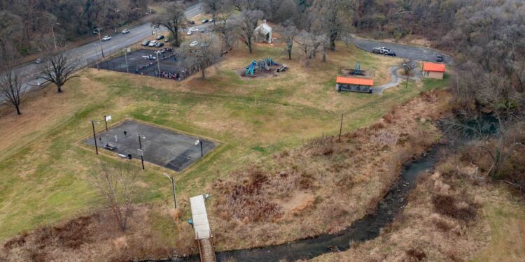 As Roanoke prepares to introduce significant upgrades to Washington Park, including a new swimming pool set to open this summer, concerns persist over the city's historical approach to urban planning in predominantly Black neighborhoods. Pictured above: Washington Park's lower level in December 2023, prior to the start of pool construction. ROANOKE RAMBLER FILE PHOTO BY DON PETERSEN.