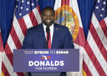 Byron Donalds makes his campaign debut in the 2026 race to replace Gov. Ron DeSantis