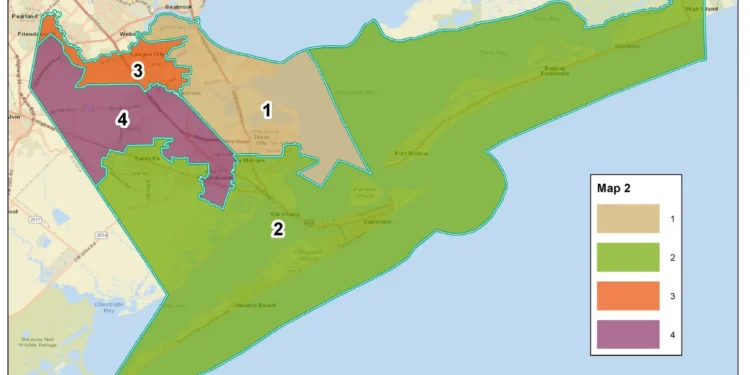 Galveston County redraws precinct lines; eliminates majority-minority district